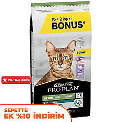 Pro Plan Kısırlaştırılmış Hindi Etli Kedi Maması 10 + 2 Kg (Toplam 12 Kg) - Pro Plan
