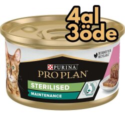 Pro Plan Sterilised Ton ve Somonlu Kısırlaştırılmış Kedi Konservesi 85 Gr - 4 Al 3 Öde - Pro Plan