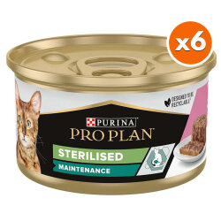 Pro Plan Sterilised Ton Balıklı, Somonlu ve Sebzeli Kısırlaştırılmış Kedi Konservesi 85 Gr - 6 Adet - Pro Plan