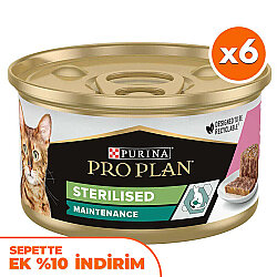 Pro Plan Sterilised Ton Balıklı ve Somonlu Kısırlaştırılmış Kedi Konservesi 85 Gr - 6 Adet - Pro Plan