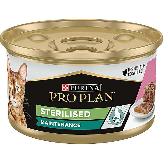Pro Plan Sterilised Ton Balıklı ve Somonlu Kısırlaştırılmış Kedi Konservesi 85 Gr - 1