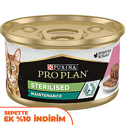 Pro Plan Sterilised Ton Balıklı ve Somonlu Kısırlaştırılmış Kedi Konservesi 85 Gr - Pro Plan