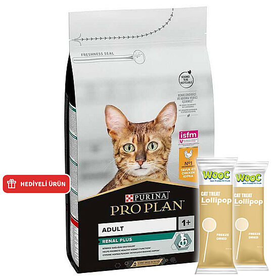Pro Plan Tavuk Etli Kedi Maması 3 Kg + 2 Adet Wooc Lolipop Ödül - 1