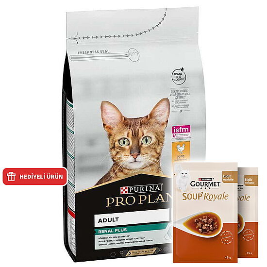 Pro Plan Tavuk Etli Kedi Maması 3 Kg + 2 Adet Gourmet Çorba - 2