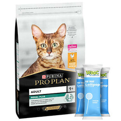 Pro Plan - Pro Plan Tavuk Etli Yetişkin Kedi Maması 3 Kg + 3 Adet Wooc Kedi Ödülü Lolipop