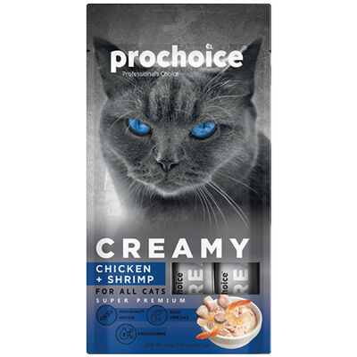 Prochoice Creamy Tavuklu ve Karidesli Krema Sıvı Kedi Ödülü 4 x 15 Gr - 2