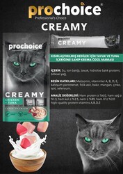 Prochoice Creamy Tavuklu ve Ton Balıklı Krema Sıvı Kedi Ödülü 4 x 15 Gr - 3