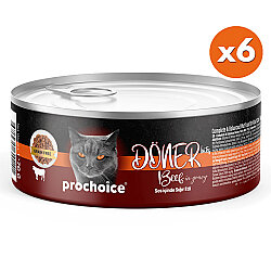 ProChoice DÖNER Bites Adult Sos İçerisinde Dana Etli (Biftekli) Kedi Yaş Maması 70 Gr x 6 Adet - 2