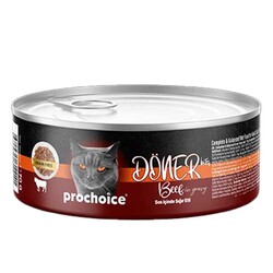 ProChoice DÖNER Bites Adult Sos İçerisinde Dana Etli (Biftekli) Kedi Yaş Maması 70 Gr x 6 Adet - Thumbnail