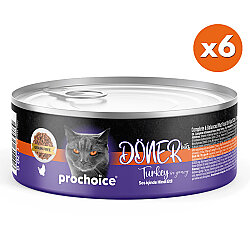 ProChoice DÖNER Bites Adult Sos İçerisinde Hindili Kedi Yaş Maması 70 Gr x 6 Adet - 2