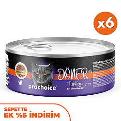 ProChoice DÖNER Bites Adult Sos İçerisinde Hindili Kedi Yaş Maması 70 Gr x 6 Adet - Pro Choice