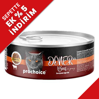 ProChoice DÖNER Bites Adult Sos İçerisinde Dana Etli (Biftekli) Kedi Yaş Maması 70 Gr - 1