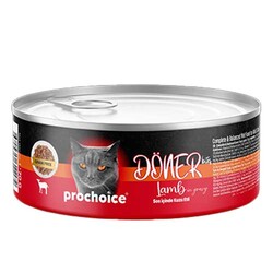 ProChoice DÖNER Bites Adult Sos İçerisinde Kuzulu Kedi Yaş Maması 70 Gr x 6 Adet - 3