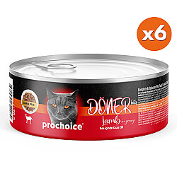 ProChoice DÖNER Bites Adult Sos İçerisinde Kuzulu Kedi Yaş Maması 70 Gr x 6 Adet - 2