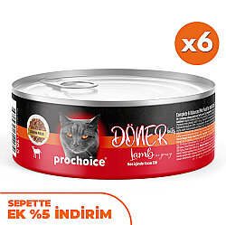 ProChoice DÖNER Bites Adult Sos İçerisinde Kuzulu Kedi Yaş Maması 70 Gr x 6 Adet - Pro Choice