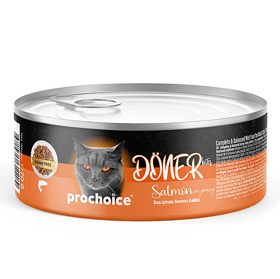 ProChoice DÖNER Bites Adult Sos İçerisinde Somonlu Kedi Yaş Maması 70 Gr - 2