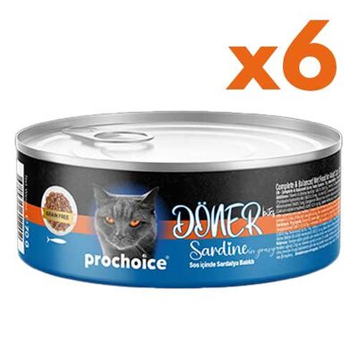 ProChoice DÖNER Bites Adult Sos İçerisinde Sardalyalı Kedi Yaş Maması 70 Gr x 6 Adet - 2