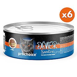ProChoice DÖNER Bites Adult Sos İçerisinde Sardalyalı Kedi Yaş Maması 70 Gr x 6 Adet - 2