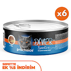 ProChoice DÖNER Bites Adult Sos İçerisinde Sardalyalı Kedi Yaş Maması 70 Gr x 6 Adet - Pro Choice