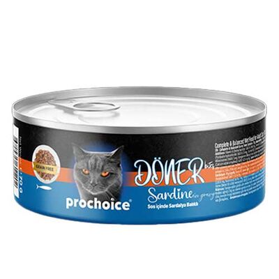 ProChoice DÖNER Bites Adult Sos İçerisinde Sardalyalı Kedi Yaş Maması 70 Gr x 6 Adet