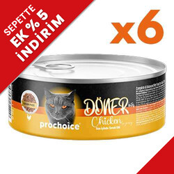 ProChoice DÖNER Bites Adult Sos İçerisinde Tavuklu Kedi Yaş Maması 70 Gr x 6 Adet - Pro Choice