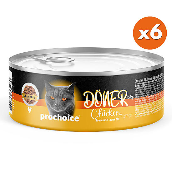 ProChoice DÖNER Bites Adult Sos İçerisinde Tavuklu Kedi Yaş Maması 70 Gr x 6 Adet - 2