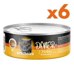 Pro Choice - ProChoice DÖNER Bites Adult Sos İçerisinde Tavuklu Kedi Yaş Maması 70 Gr x 6 Adet