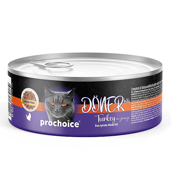 ProChoice DÖNER Bites Adult Sos İçerisinde Hindili Kedi Yaş Maması 70 Gr - 2