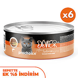 ProChoice DÖNER Bites Kitten Sos İçerisinde Somonlu Yavru Kedi Yaş Maması 70 Gr x 6 Adet - Pro Choice