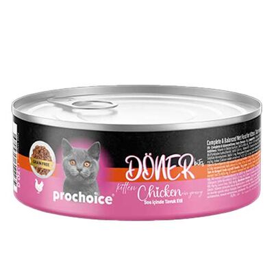 ProChoice DÖNER Bites Kitten Sos İçerisinde Tavuklu Yavru Kedi Yaş Maması 70 Gr x 6 Adet - 3