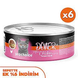 ProChoice DÖNER Bites Kitten Sos İçerisinde Tavuklu Yavru Kedi Yaş Maması 70 Gr x 6 Adet - Pro Choice