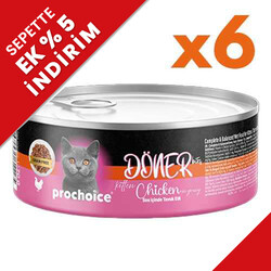 Pro Choice - ProChoice DÖNER Bites Kitten Sos İçerisinde Tavuklu Yavru Kedi Yaş Maması 70 Gr x 6 Adet