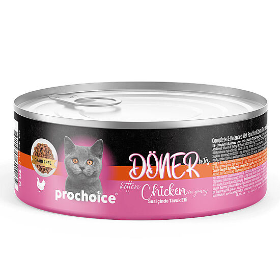 ProChoice DÖNER Bites Kitten Sos İçerisinde Tavuklu Yavru Kedi Yaş Maması 70 Gr - 2