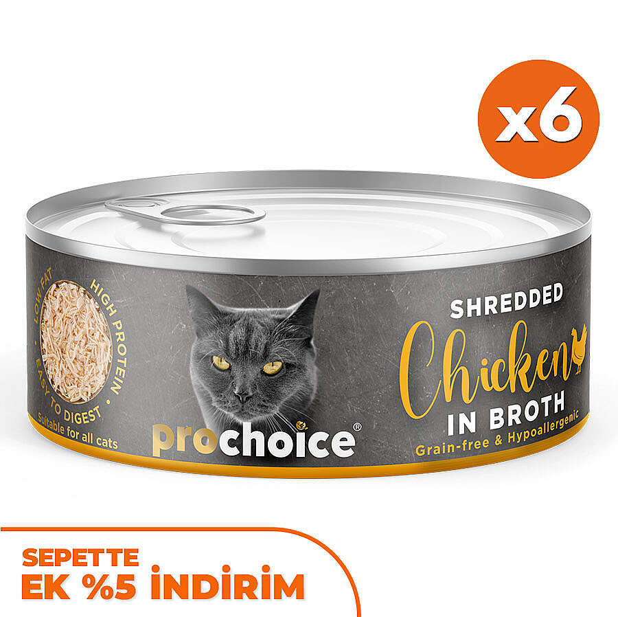 ProChoice Hypo-Allergenic Sos İçinde Parça Tavuk Etli Tahılsız Kedi Konservesi 70 Gr x 6 Adet