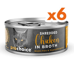 Pro Choice - ProChoice Hypo-Allergenic Sos İçinde Parça Tavuk Etli Tahılsız Kedi Konservesi 70 Gr x 6 Adet