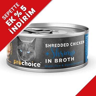 ProChoice Hypo-Allergenic Sos İçinde Tavuk ve Karides Tahılsız Kedi Konservesi 70 Gr - 1
