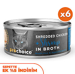 ProChoice Hypo-Allergenic Sos İçinde Tavuk ve Karides Tahılsız Kedi Konservesi 70 Gr x 6 Adet - Pro Choice