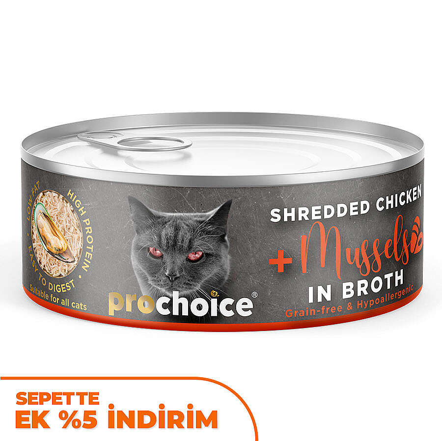 ProChoice Hypo-Allergenic Sos İçinde Tavuk ve Midye Tahılsız Kedi Konservesi 70 Gr