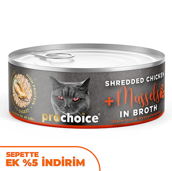 ProChoice Hypo-Allergenic Sos İçinde Tavuk ve Midye Tahılsız Kedi Konservesi 70 Gr - 1