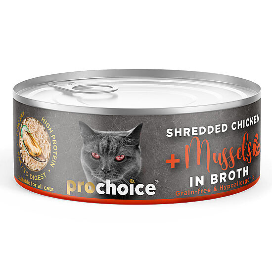 ProChoice Hypo-Allergenic Sos İçinde Tavuk ve Midye Tahılsız Kedi Konservesi 70 Gr - 2