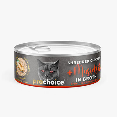 ProChoice Hypo-Allergenic Sos İçinde Tavuk ve Midye Tahılsız Kedi Konservesi 70 Gr
