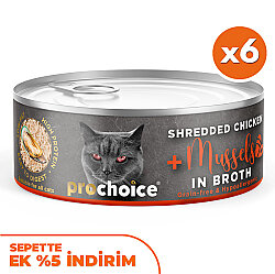 ProChoice Hypo-Allergenic Sos İçinde Tavuk ve Midye Tahılsız Kedi Konservesi 70 Gr x 6 Adet - Pro Choice