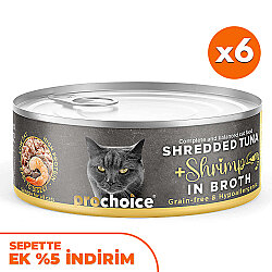 ProChoice Hypo-Allergenic Sos İçinde Ton Balıklı ve Karidesli Tahılsız Kedi Konservesi 70 Gr x 6 Adet - Pro Choice