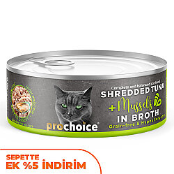 ProChoice Hypo-Allergenic Sos İçinde Ton Balıklı ve Midye Tahılsız Kedi Konservesi 70 Gr - Pro Choice