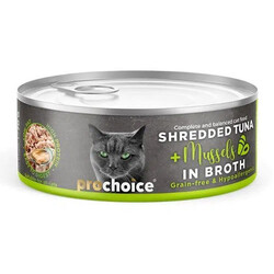 Pro Choice - ProChoice Hypo-Allergenic Sos İçinde Ton Balıklı ve Midye Tahılsız Kedi Konservesi 70 Gr