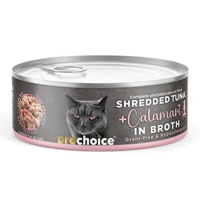 ProChoice Hypo-Allergenic Sos İçinde Ton ve Kalamar Tahılsız Kedi Konservesi 70 Gr