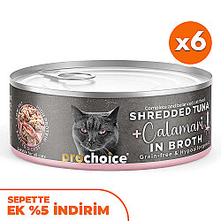ProChoice Hypo-Allergenic Sos İçinde Ton ve Kalamar Tahılsız Kedi Konservesi 70 Gr x 6 Adet - Pro Choice