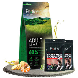Profine - Profine Adult Lamb Kuzu Etli Hipo-Alerjenik Köpek Maması 12 Kg + 2 Adet Profine Köpek Ödülü