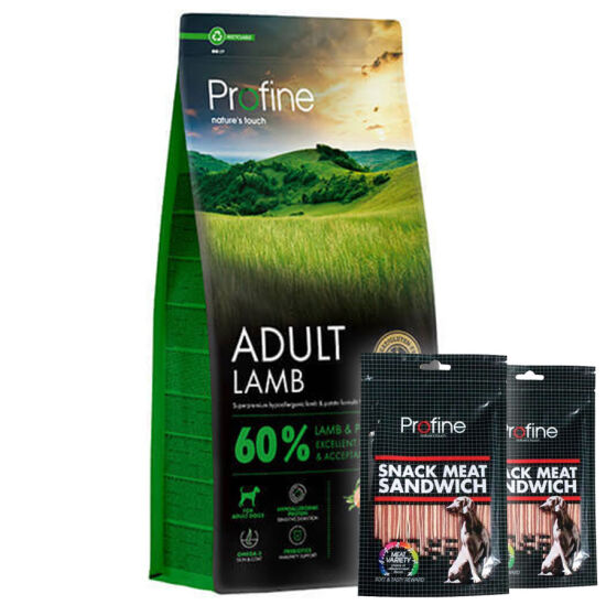 Profine Adult Lamb Kuzu Etli Hipo Alerjenik Köpek Maması 12 Kg + 2 Adet Profine Köpek Ödülü - 1