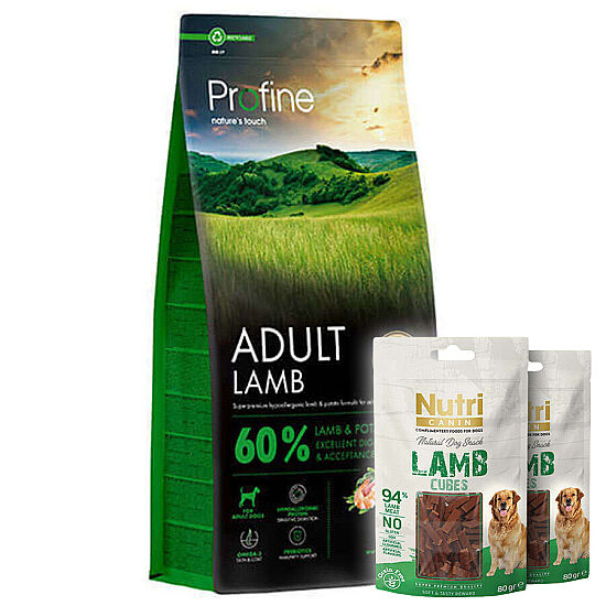 Profine Adult Lamb Kuzu Etli Hipo Alerjenik Köpek Maması 12 Kg + 2 Adet Nutri Canin Köpek Ödülü - 1